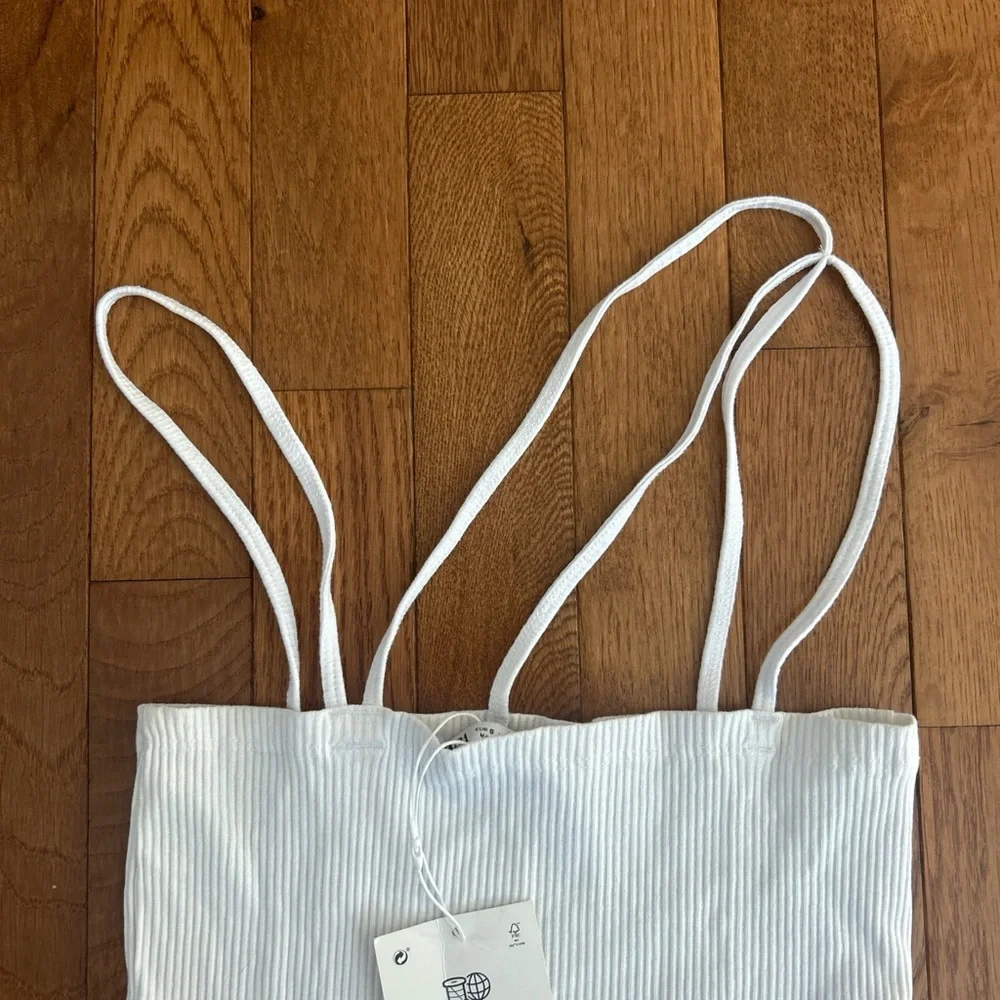 Zara White Ribbed Tank Top - Picture 5 of 5